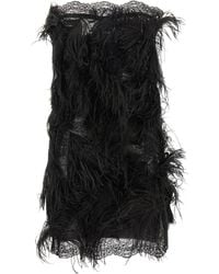 The Attico - Lace And Feather Dress - Lyst