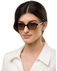 Furla - Furla Sfu971 Acetate Rectangle Sunglasses - Lyst