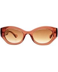 Gucci - Sunglasses Oval Full Rim, Transparent Amber Frame And To Light Gradient Lens Gg1553S004 - Lyst