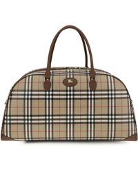 Burberry - Check Travel Bag Cotton - Lyst