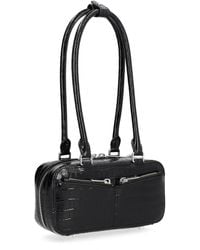 Self-Portrait - Bag With Crocodile Effect Cow Leather Shoulder - Lyst