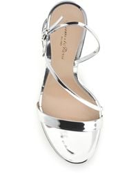 Gianvito Rossi - Sandals Manhattan Metallic Leather Calf - Lyst