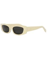 Celine - Sunglasses Cat Eye Full Rim, Shiny Butter Frame And Smoke Lens Cl40245U39A - Lyst