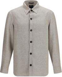 ZEGNA - Cashmere, Linen, And Silk Overshirt - Lyst