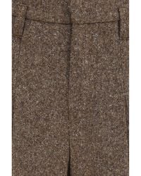 Brunello Cucinelli - Virgin Wool Palazzo Pants With Monili Detail - Lyst