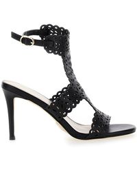 Twin Set - High Sandals With Lace-Motif - Lyst