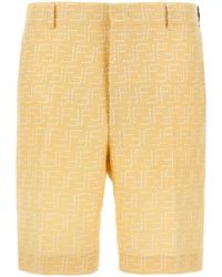 Fendi - Jacquard Bermuda Shorts - Lyst
