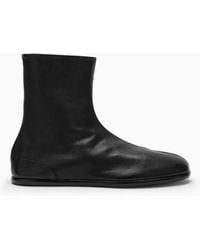 Maison Margiela - Tabi Black Leather Boot - Lyst