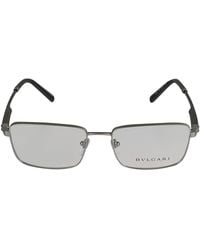 BVLGARI - Metal Rim Square Lens Glasses - Lyst
