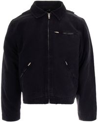 Represent - Cropped Cotton Canvas Jacket With Zip Closure And Utility Pockets - Lyst