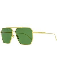 Bottega Veneta - Square Sunglasses Bv1012S 004 60Mm 1012 Metal - Lyst