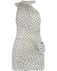 Alessandra Rich - Polka Dot Mini Dress With Ruffles - Lyst