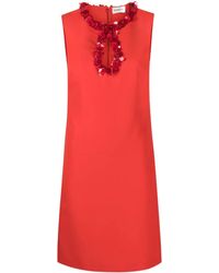 P.A.R.O.S.H. - Sleeveless Mini Dress With Paillettes - Lyst