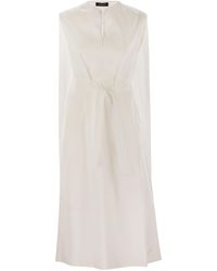 Fabiana Filippi - Cotton-Blend Dress With Diamond Thread - Lyst