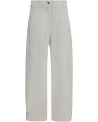Max Mara - Adorni Cropped Pants Cotton; Elastane - Lyst