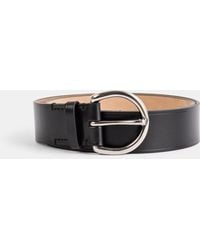 Phoebe Philo - Ceinture Boucle Ronde 40Mm Noir Argenté Belt - Lyst