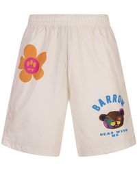 Barrow - Dove Bermuda Shorts With Prints - Lyst