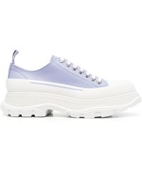 Alexander McQueen - Lilac And White Tread Slick Laced Shoes - Lyst