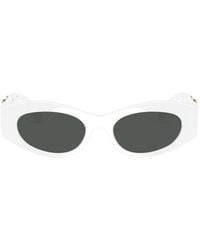 Versace - Sunglasses Oval Full Rim, Frame And Dark Lens Ve4480U314-87 - Lyst