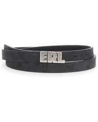 ERL - Belt With Logo Plate On The Front - Lyst