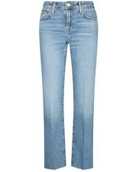 7 For All Mankind - Calie Straight Ankle Fancy With Raw Cut - Lyst