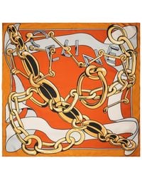 Celine - Silk Twill Carré Scarf - Lyst