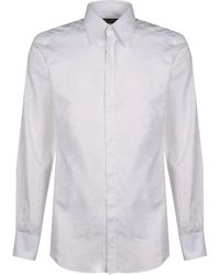 Dolce & Gabbana - Floral Jacquard Cotton Martini Shirt - Lyst