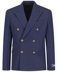 Versace - Double-breasted Blazer - Lyst