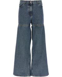 The Attico - Washed Denim Cut-Out Jeans - Lyst