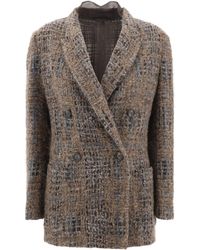 Brunello Cucinelli - Mohair Blazer Jacket - Lyst