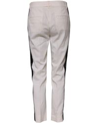 Dolce & Gabbana - Wool Mid Waist Tapered Trouser Pants Virgin Elastane - Lyst