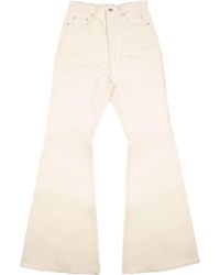 Rick Owens Bolans Bootcut Jeans - White