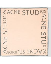 Acne Studios - Logo Printed Square-shaped Scarf - Lyst
