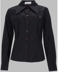 Vivienne Westwood - Cotton Shirt Violin Logo - Lyst