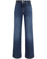 7FOR - Slim Illusion Bootcut Jeans Cotton; Elastane - Lyst