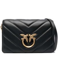 Pinko - Love Quilted Leather Shoulder Bag - Lyst