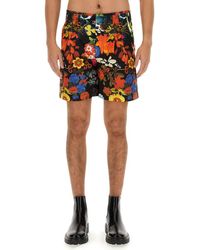 Moschino - Bermuda With Floral Pattern - Lyst