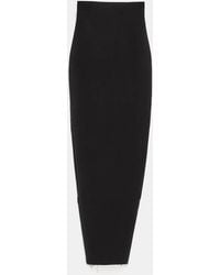 Rick Owens - Jupe Longue Dirt Pillar Noire Skirt - Lyst