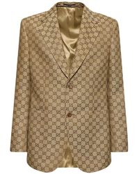 Gucci - Single-Breasted Blazer With A Monogram - Lyst