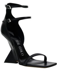 The Attico - Grace Sandals With Double Ankle Strap And Pyramid Wedge - Lyst