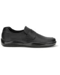Prada - Toblach Leather Loafers - Lyst