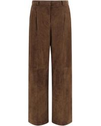 Arma - Suede Trousers Leather - Lyst