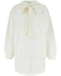 Patou - Ivory Cotton Oversize Sweatshirt - Lyst