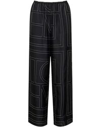 TOTEME - Monogram Silk Pj Trousers - Lyst