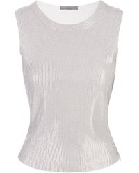 Ermanno Scervino - Tank Top With Crystals - Lyst