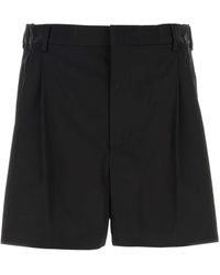 Prada - Poplin Bermuda Shorts - Lyst