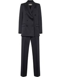 Blanca Vita - Midnight Satin Suit Polyester Trouser Suits - Lyst