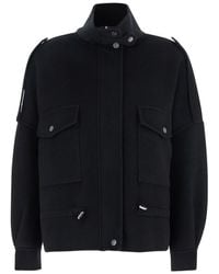 Pinko - 'Crostino' Jacket With Collar With Buttons And Front Pockets - Lyst