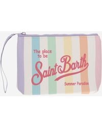 Mc2 Saint Barth - Scuba Clutch Bag With Striped Pattern - Lyst