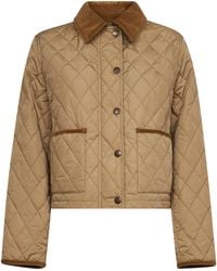 Burberry - Quilted Nylon Cropped Jacket - Lyst